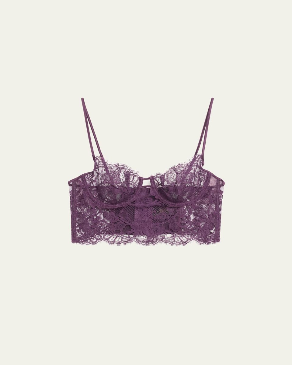 Camille Scalloped Lace Longline Br